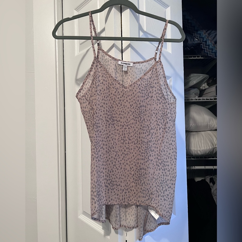 ONLY WORN ONCE Loose see-thru tank top blouse from Express!